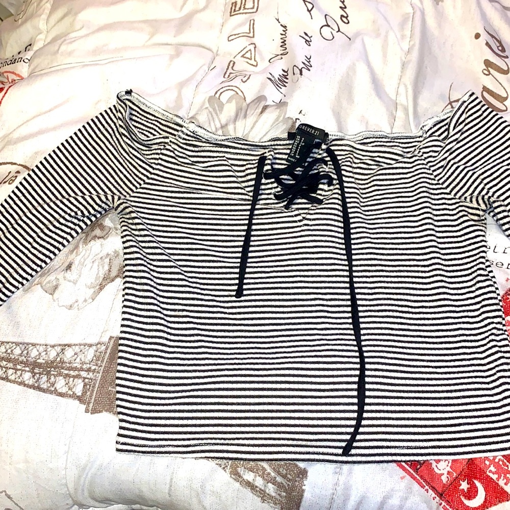 Long sleeve striped top